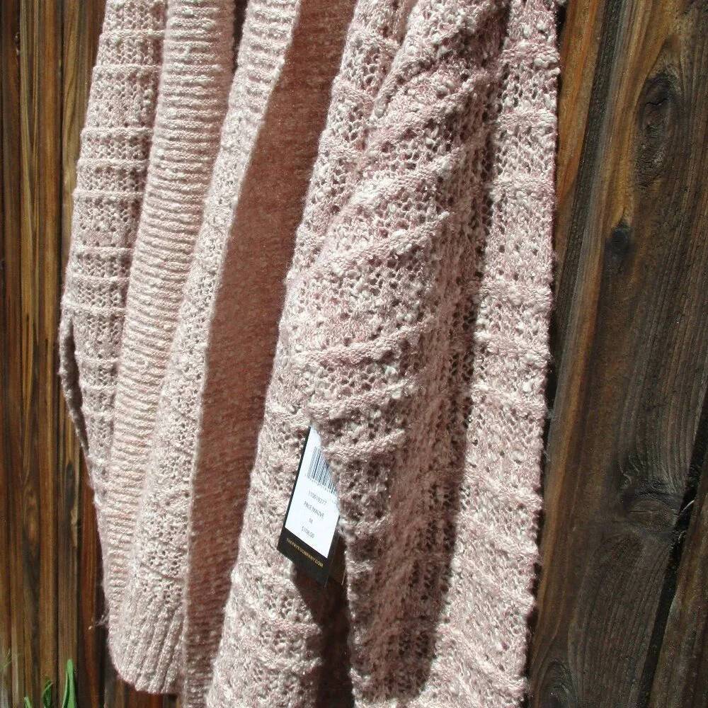 NEW Frye Women's Open Front Cardigan Pastel Mauve Size L NWT - Picture 9 of 9